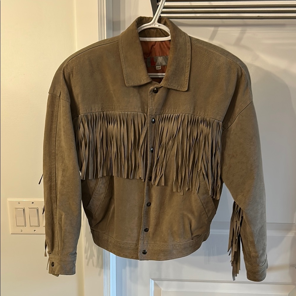 Brown Fringe Jacket